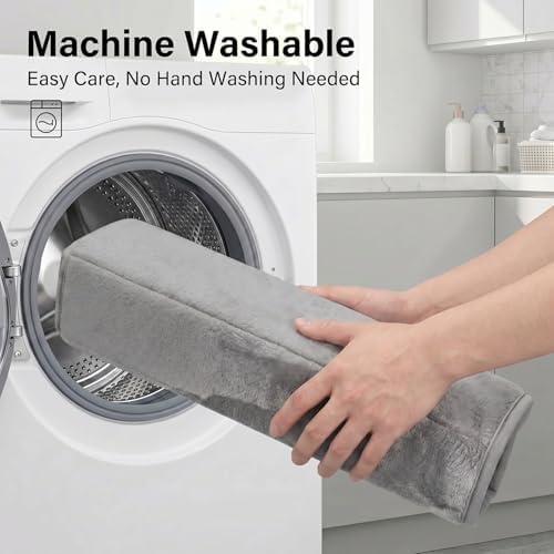Bathroom Rugs Set 3 Piece, Memory Foam Bath Rugs, Non Slip Washable Bathroom Rug Set, Extra Soft Absorbent Bath Mats with U-Shaped Toilet Rug, Gray - Image 6