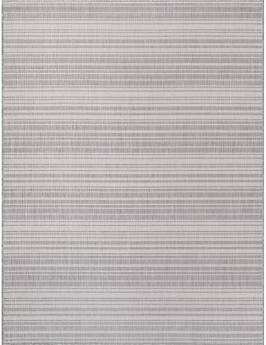 Luul Home Stripe Outdoor Rug 9x12 Washable Outside Carpet for Indoor Patio Porch Waterproof Easy Cleaning Non Shedding Area Rugs Gray 9 x 12 - Image 3