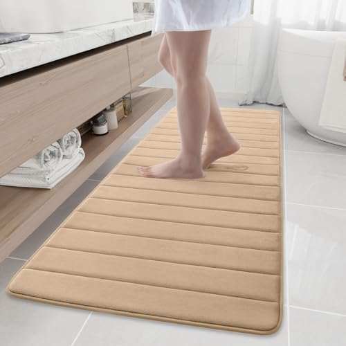 Buganda Memory Foam Bath Mat 70 x 24, Ultra Soft Absorbent Bathroom Rugs by Buganda
