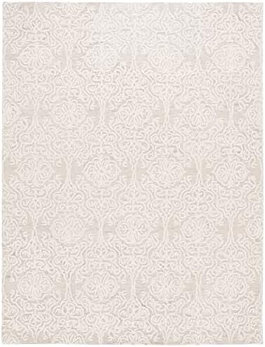 SAFAVIEH Area Rug 8x10 - Blossom Collection - Large - Silver & Ivory, Handmade Wool, Ideal for Living Room, Bedroom, Office, Dining Space (BLM112G) - Image 3