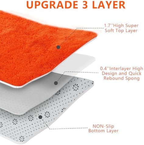 Shag Area Rugs for Bedroom Living Room,Orange 4X6 Ultra Soft Fluffy Area Rugs for Dorm,Indoor Carpet Plush Rugs for Home Halloween Decor - Image 4