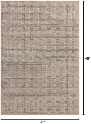 Loloi Amber Lewis Monty Collection MOT-06 Pebble/Beige 2'-7" x 4', .50" Pile Height, Area Rug - Image 2