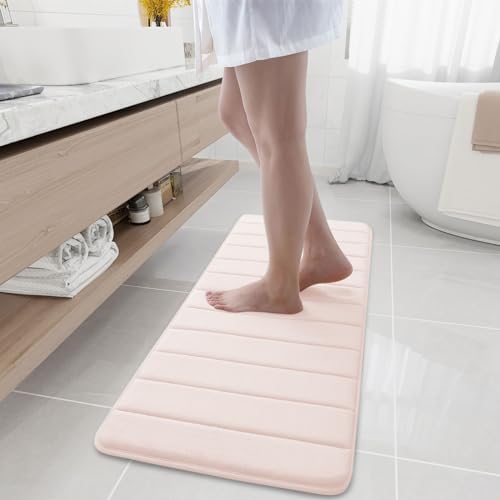 Buganda Memory Foam Bath Mat 47 x 17, Ultra Soft Absorbent Bathroom Rugs by Buganda