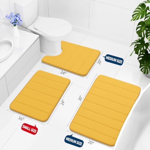 Buganda Memory Foam Bath Mat 30 x 20, Ultra Soft Absorbent Bathroom Rugs - Image 2