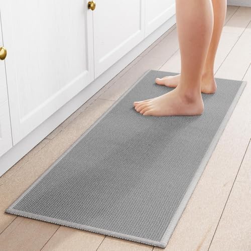 SUMLANS Kitchen Mat 1 PCS for Floor, Washable Non Slip Rugs, Grey by SUMLANS