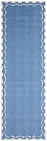GarveeHome 2.5x8 Scalloped Washable Runner Rug Non Slip Hallway Kitchen Rug - Image 4