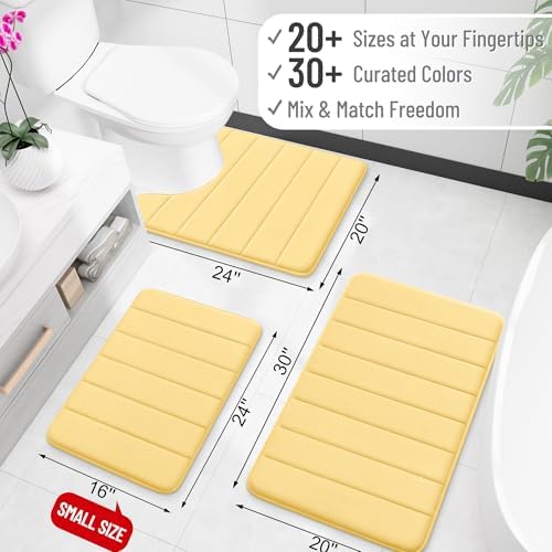 OLANLY Memory Foam Bath Mat 35x16, Super Soft and Absorbent Bathroom Rugs - Image 2
