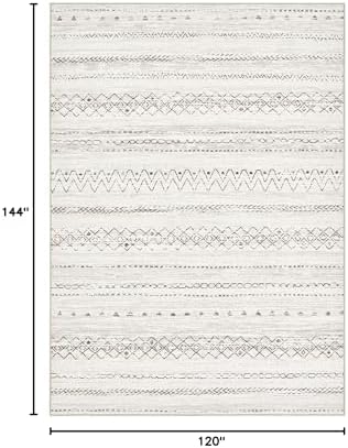 cotiled Boho 10x12 Area Rug for Living Room: Large Moroccan Washable Rug - Image 2