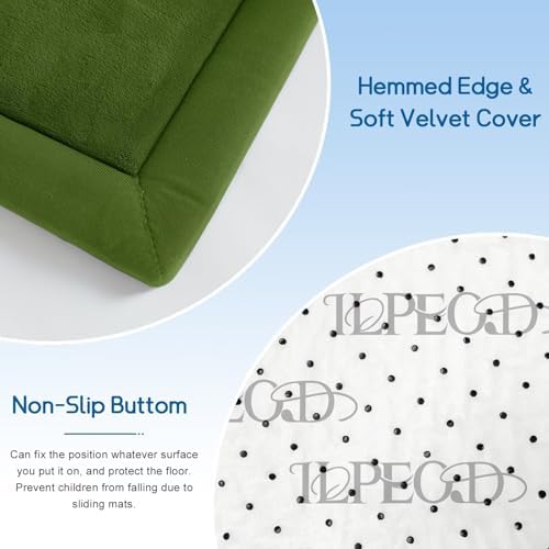 Baby Play Mat for Floor Nursery Muscle Mat Area Rug Playroom Rug 79x158" Elastic Foam 1.3" Thick Crawling Mat for Babies,Toddlers(Moss Green) - Image 5