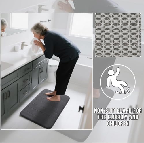Yimobra 36"x24" + 31.5"x20" + 17"x24" Memory Foam Bath Mat Set 3 Pieces - Image 5