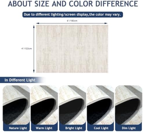4x6 Rug - Stain Resistant Abstract Washable Rugs, Anti Slip Area Rugs for Living Room,Modern Low Pile Carpet with Rubber Backing Home Decor Small Area Rug - Image 2