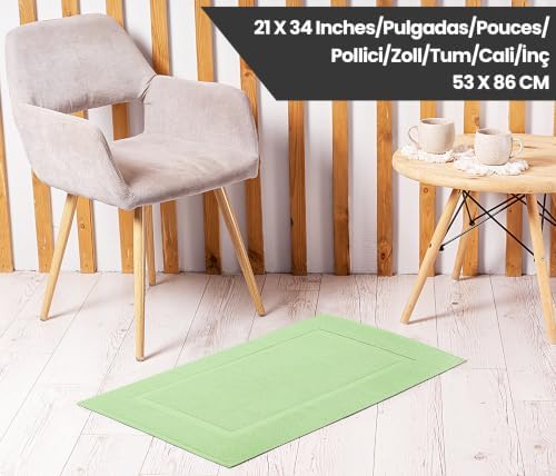Utopia Towels Cotton Bath Mat, 21x34 in, 2 Pack, Sage Green - Image 6