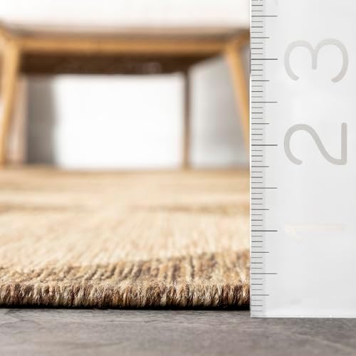 nuLOOM Sabina Brown Trellis Power Loomed Indoor/Outdoor Area Rug, 7' Square - Image 2