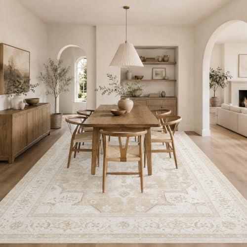 6x9 Area Rug for Living Room Vintage Washable Non Slip Rugs - Image 3