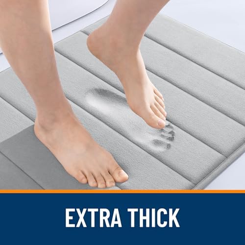OLANLY Memory Foam Bath Mat 34x21, Super Soft and Absorbent Bathroom Rugs - Image 6