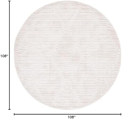 SAFAVIEH Marrakesh Collection Area Rug - 9' Round, Beige, Moroccan Trellis Design, Non-Shedding & Easy to Clean, Ideal for Living Room, Bedroom, Dining Space (MRK517C) - Image 2