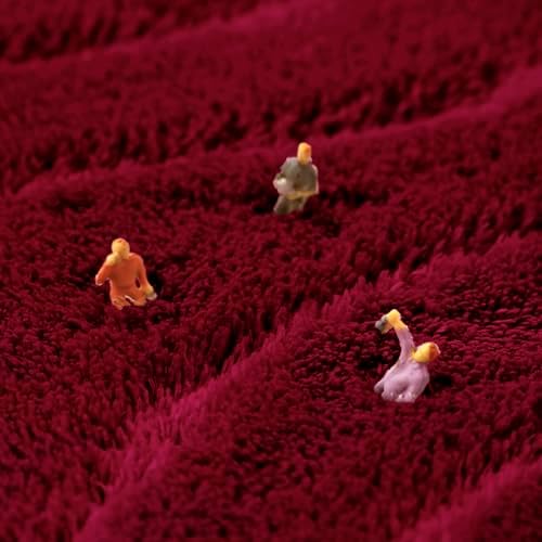 MINIDEAR Toilet Rugs 24x20 - U Shaped Wine Red Thick Memory Foam Contour Rugs,Ultra Soft & Plush Fluffy, Non-Slip, Quick Dry, Absorbent Washable Floor Microfiber Mat for Home Decor Accessories - Image 6