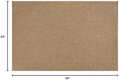 CAMILSON Easy Jute Rug 2x3, Indoor Outdoor Natural Color Farmhouse Area Rugs for Living Room and Kitchen Rug, Solid Boho Woven Design, Easy-Cleaning, Washable Outside Carpet Alfombras (2 x 3) - Image 2