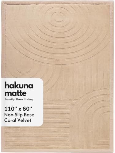Hakuna Matte CloudSoft Baby Play Mat for Floor 80" x 110" Arches (Beige) by HakunaMatte