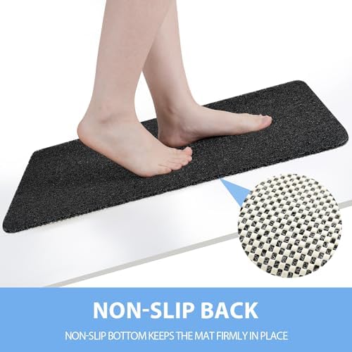 Hargiis Non-Slip Bathtub Mat, Anti Slip Shower Mat, Fast Drying Bathtub Mats, Foot Scrubber Mat, Anti Slip Mat for Tub, Floor, Bathroom, Kitchen, Home, Hotel (Black 24"×16") - Image 3