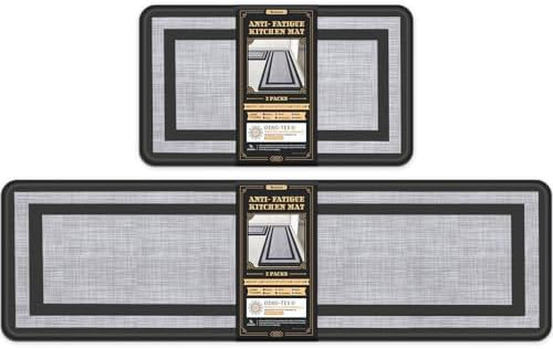Mattitude Kitchen Mats Set of 2,Cushioned Anti-Fatigue Non-Skid Rug Sets by Mattitude
