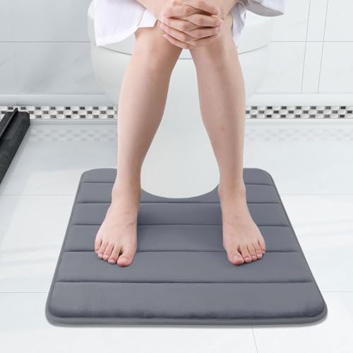 Buganda Memory Foam U-Shaped Toilet Rugs 24 x 24, Absorbent Bathroom mat - Image 3