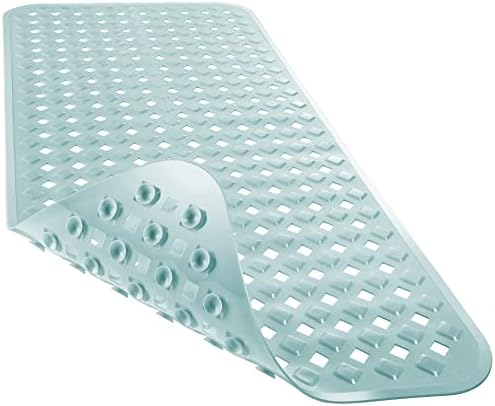Yimobra Non Slip Bath Mat, Super Strong Suction Cups,34.5"X15.5"Long Tub Mat with Drain Holes, Machine Washable Fast Draining Shower Mats, Bathroom Essentials,Mint Green by Yimobra