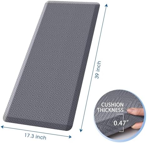 Anti-Fatigue Kitchen Mats for Floor Standing and Comfort Desk Mats 17"x39" - Image 2