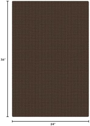 KOZYFLY Indoor Door Mat 2x3 ft Small Area Rugs Washable Front Door Mat Non Slip Rubber Backed Entryway Rug Cotton Entrance Doormat for Front Porch Bathroom Kitchen Bedroom, Brown/Dark Brown - Image 2