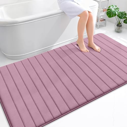 OLANLY Memory Foam Large Bath Mat 70x46, Super Soft Absorbent Bathroom Rugs by OLANLY