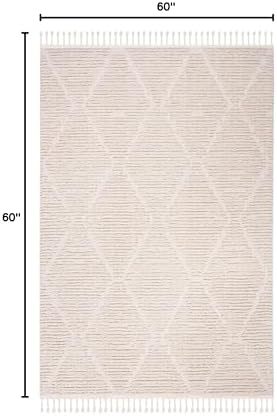 SAFAVIEH Marrakesh Collection Area Rug - 6'6" x 9', Beige, Moroccan Trellis Design with Tassel Detail, Non-Shedding & Easy to Clean, Ideal for Living Room, Bedroom, Dining Space (MRK517C) - Image 2