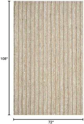 SAFAVIEH Natural Fiber Area Rug 6x9 Jute Knotted, Sage & Natural NF447S - Image 2