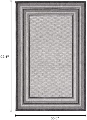 SAFAVIEH Courtyard Outdoor Area Rug 5'3"x7'7", Light Grey CY8475-37612 - Image 2