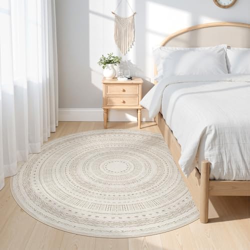 cotiled 6x6 Round Rug 6ft Circle Living Room Boho Area Rugs - Image 2