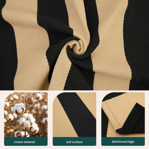KOZYFLY Striped Rug 2x3 ft Brown and Black Woven Washable Stripes Doormat - Image 5