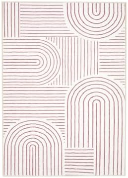 Lahome Abstract Pink and White Rugs for Bedroom Girls, Soft Washable Rugs - Image 7