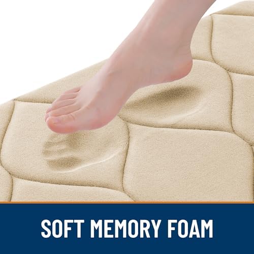 Smiry Memory Foam Bath Mat 59x24, Ultra Soft Absorbent Bathroom Rugs - Image 2