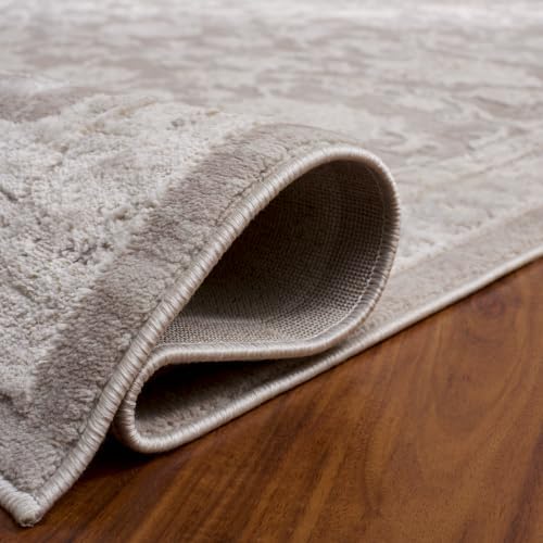 SAFAVIEH Parker Area Rug 4x6, Textured Ivory & Beige PRK158A - Image 6