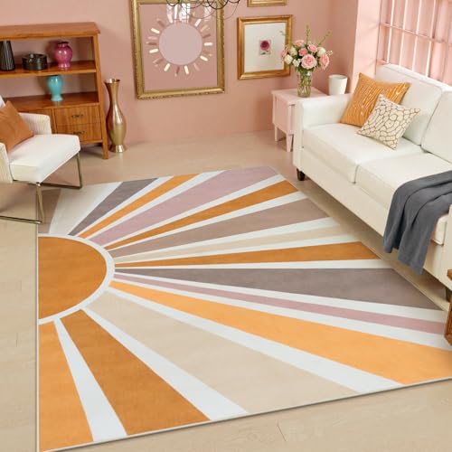 STARUIA Boho 5'x7' Area Rug, Washable Kids Rug for Playroom Classroom Dorm by STARUIA