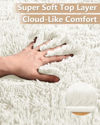 Smiry Area Rugs for Living Room Bedroom 5x7 ft, Fluffy Washable Carpet - Image 2