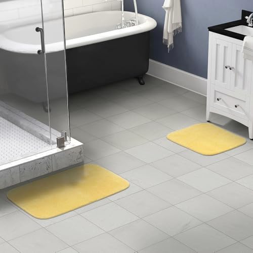 Garland Rug Traditional Nylon Washable Rubber Ducky Yellow2 Bath Rugs (17" X 24", 21" X 34") - Soft, Absorbent, and Stylish for Your Bathroom - Image 2