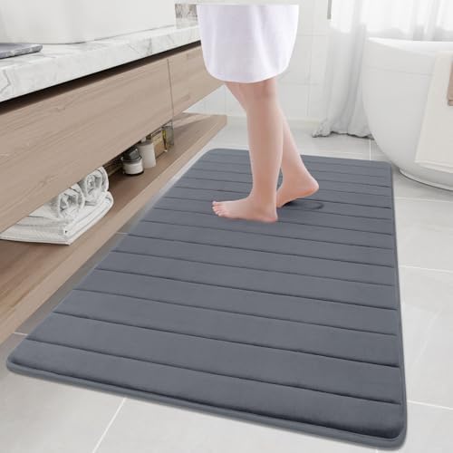Buganda Memory Foam Bath Mat 59 x 34, Ultra Soft Absorbent Bathroom Rugs by Buganda
