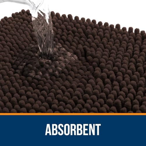OLANLY Bathroom Rugs 35x24, Extra Soft Absorbent Chenille Bath Rugs - Image 5