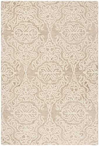 SAFAVIEH Blossom Collection 3' x 5' Beige/Ivory BLM112B Handmade Premium Wool Entryway Living Room Foyer Bedroom Accent Rug - Image 3