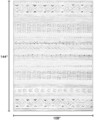 cotiled Boho 9x12 Area Rug for Living Room: Large Moroccan Washable Rug - Image 2