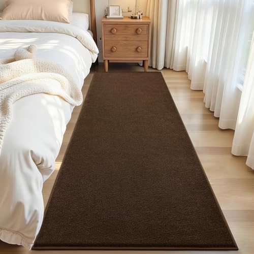 ISEAU 2x6 Soft Runner Rug for Hallway, Washable and Non-Slip, Brown by ISEAU