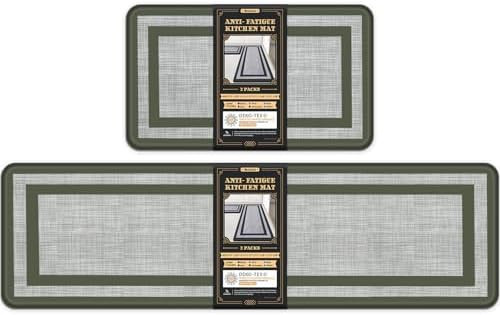 Mattitude Kitchen Mats Set of 2,Cushioned Anti-Fatigue Non-Skid Rug Sets by Mattitude