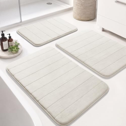 Yimobra 36"x24" + 31.5"x20" + 17"x24" Memory Foam Bath Mat Set 3 Pieces by Yimobra