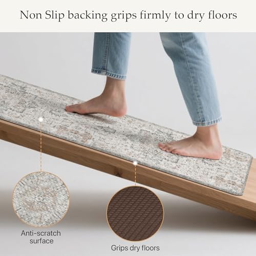 GENIMO Anti Fatigue Kitchen Mats for Floor 2PCS, Standing Rugs,GrayTaupe - Image 4