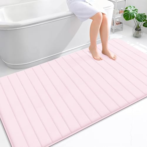 OLANLY Memory Foam Large Bath Mat 70x46, Super Soft Absorbent Bathroom Rugs by OLANLY